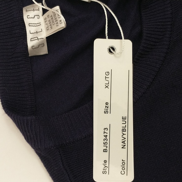 Navy Blue Cardigan NWT Soft Lightweight XL Bracelet Sleeve Crew Neck - Picture 7 of 8